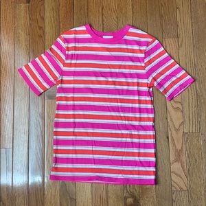 GU Global Bright pink and orange tshirt, size M